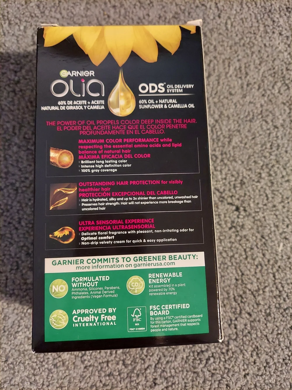 Garnier Olia 1.0 Black Permanent Hair Color - Deep Black Shine